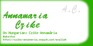 annamaria czike business card